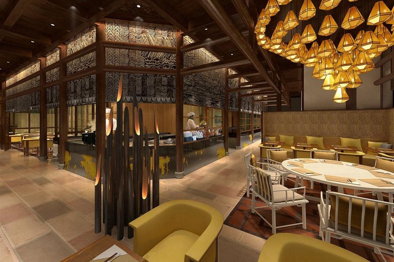 Shangri-La โคลอมโบ ภายนอก รูปภาพ Interior of the restaurant
