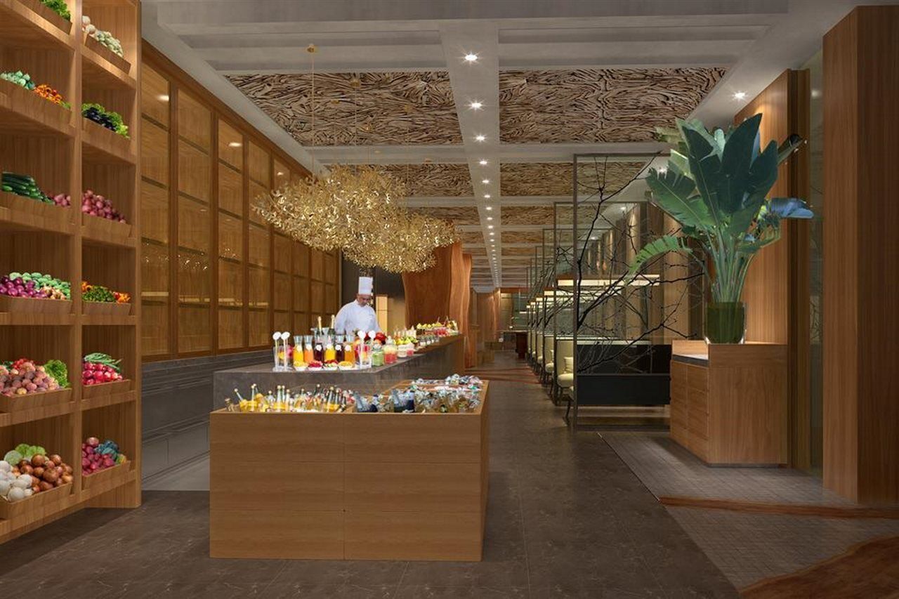 Shangri-La โคลอมโบ ภายนอก รูปภาพ 3D rendering of a restaurant